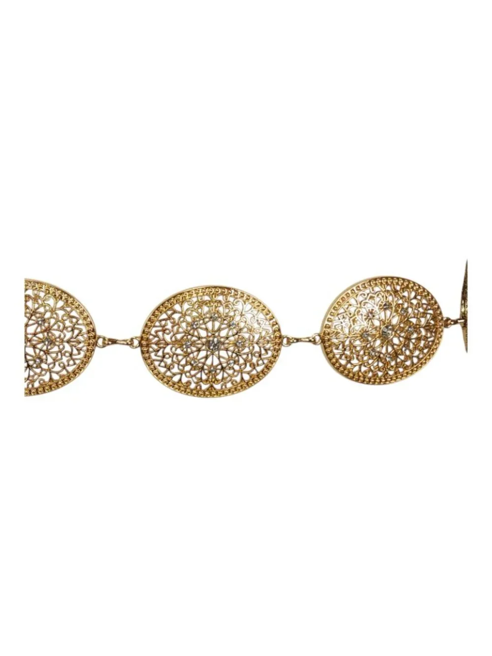 Gold Chain Belt With Ornate Medallions S/M By True Love Accessories 45